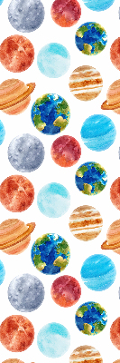 Verduisterend rolgordijn voor raam met de kleur Planeten
