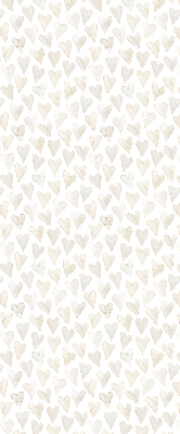 Verduisterend binnengordijn in beige met hartjes