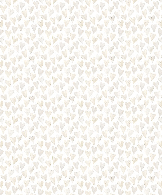 Verduisterend binnengordijn in beige met hartjes