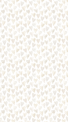 Verduisterend binnengordijn in beige met hartjes