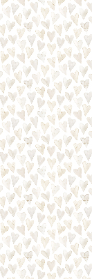 Verduisterend binnengordijn in beige met hartjes