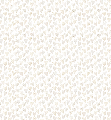Verduisterend binnengordijn in beige met hartjes