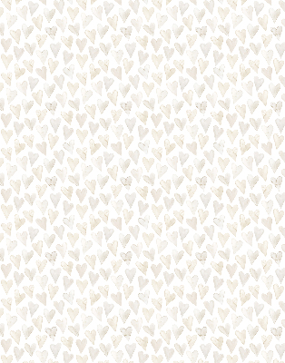 Verduisterend binnengordijn in beige met hartjes