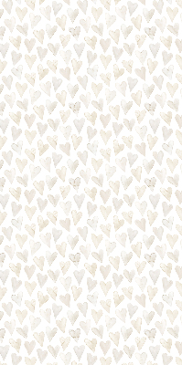 Verduisterend binnengordijn in beige met hartjes
