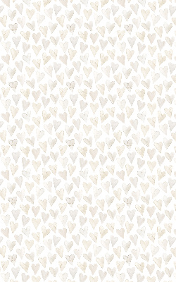 Verduisterend binnengordijn in beige met hartjes