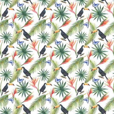 Verduisterend rolgordijn voor raam met toekans op bloemen