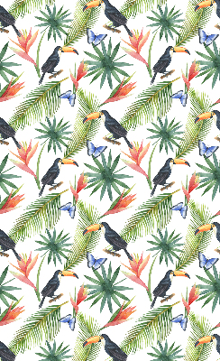 Verduisterend rolgordijn voor raam met toekans op bloemen
