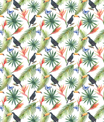 Verduisterend rolgordijn voor raam met toekans op bloemen