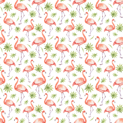 Verduisterend stoffen rolgordijn met flamingo en bladeren