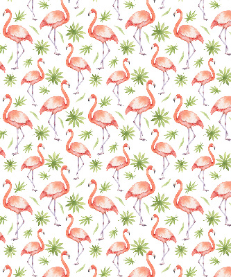 Verduisterend stoffen rolgordijn met flamingo en bladeren