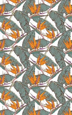 Verduisterend rolgordijn voor balkondeur met bloemen- en bladmotief