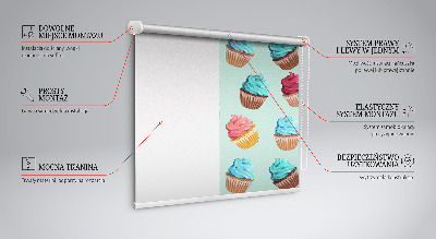 Verduisterend binnengordijn voor cupcakes