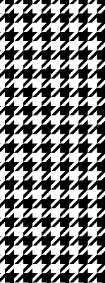 Binnenshuis verduisterend rolgordijn met geometrisch patroon