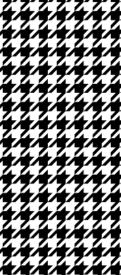 Binnenshuis verduisterend rolgordijn met geometrisch patroon