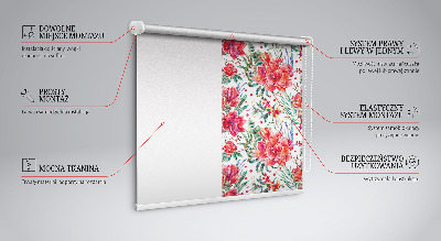 Verduisterend binnengordijn met rode bloemen