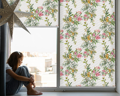 Verduisterend rolgordijn voor balkondeur bloemen
