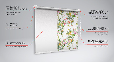Verduisterend rolgordijn voor balkondeur bloemen