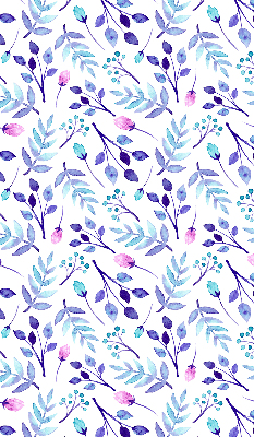 Binnenshuis verduisterend rolgordijn in blauwe bloemen
