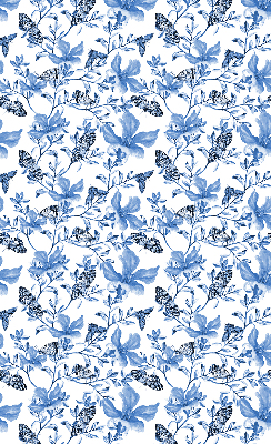 Verduisterend stoffen rolgordijn met blauwe vlinders