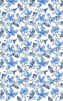 Verduisterend stoffen rolgordijn met blauwe vlinders