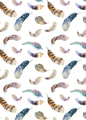 Verduisterend rolgordijn voor raam in verenprint