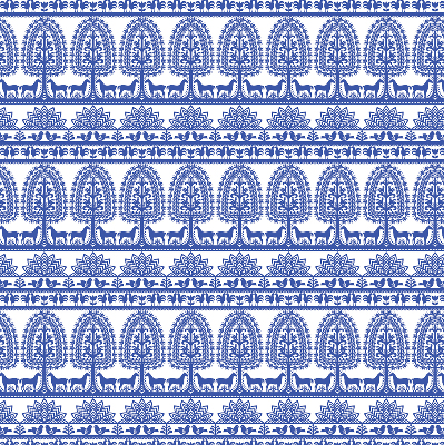 Verduisterend rolgordijn voor balkondeur met blauw patroon
