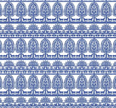 Verduisterend rolgordijn voor balkondeur met blauw patroon