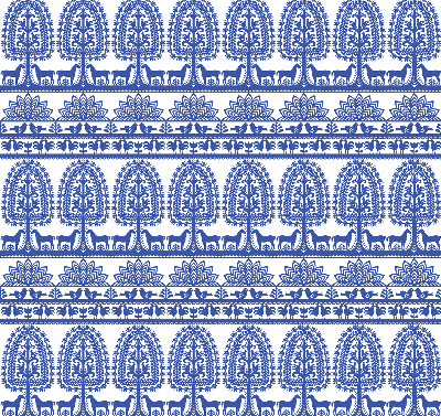 Verduisterend rolgordijn voor balkondeur met blauw patroon
