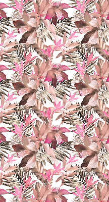 Binnenshuis verduisterend rolgordijn met roze bloemen