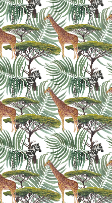 Binnenshuis verduisterend rolgordijn met dieren en bomen