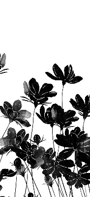 Verduisterend rolgordijn voor raam in zwarte bloemenprint