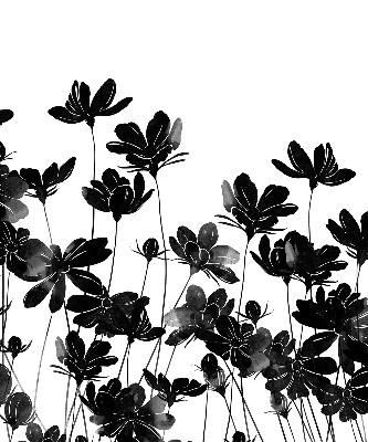 Verduisterend rolgordijn voor raam in zwarte bloemenprint