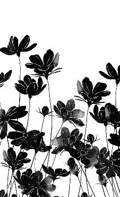 Verduisterend rolgordijn voor raam in zwarte bloemenprint
