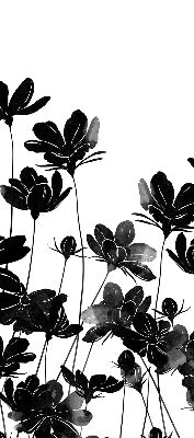 Verduisterend rolgordijn voor raam in zwarte bloemenprint