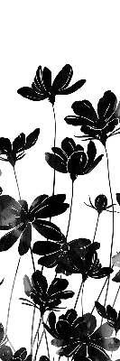 Verduisterend rolgordijn voor raam in zwarte bloemenprint