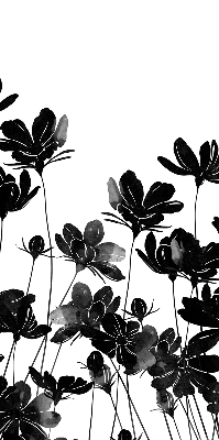 Verduisterend rolgordijn voor raam in zwarte bloemenprint