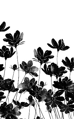 Verduisterend rolgordijn voor raam in zwarte bloemenprint