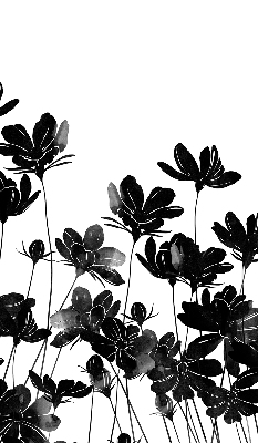 Verduisterend rolgordijn voor raam in zwarte bloemenprint