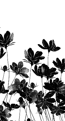 Verduisterend rolgordijn voor raam in zwarte bloemenprint