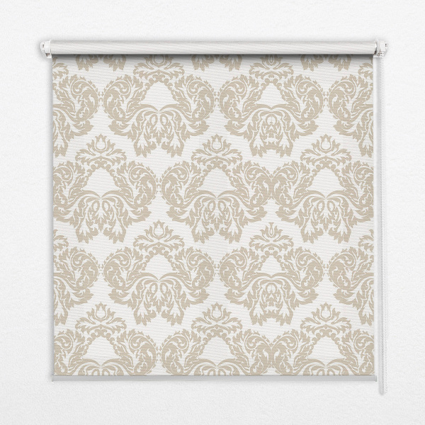 Verduisterend stoffen rolgordijn in beige met patroon
