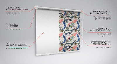 Verduisterend binnengordijn met kleurrijke pauwenprint