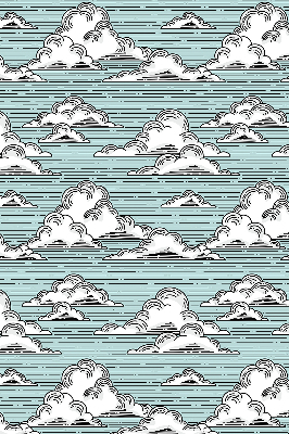 Verduisterend rolgordijn voor balkondeur met wolkenmotief