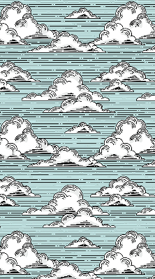 Verduisterend rolgordijn voor balkondeur met wolkenmotief