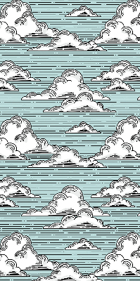 Verduisterend rolgordijn voor balkondeur met wolkenmotief