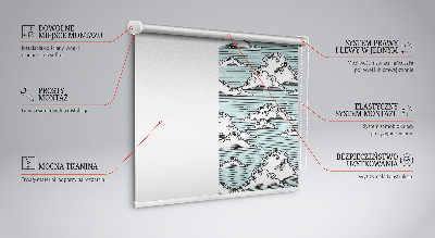 Verduisterend rolgordijn voor balkondeur met wolkenmotief