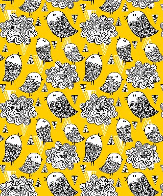 Verduisterend stoffen rolgordijn met vogels