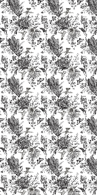 Verduisterend rolgordijn voor balkondeur met getekende natuurprint