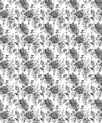 Verduisterend rolgordijn voor balkondeur met getekende natuurprint
