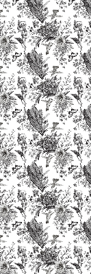 Verduisterend rolgordijn voor balkondeur met getekende natuurprint