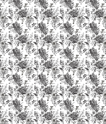 Verduisterend rolgordijn voor balkondeur met getekende natuurprint